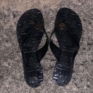 Tory Burch Black Flip Flops